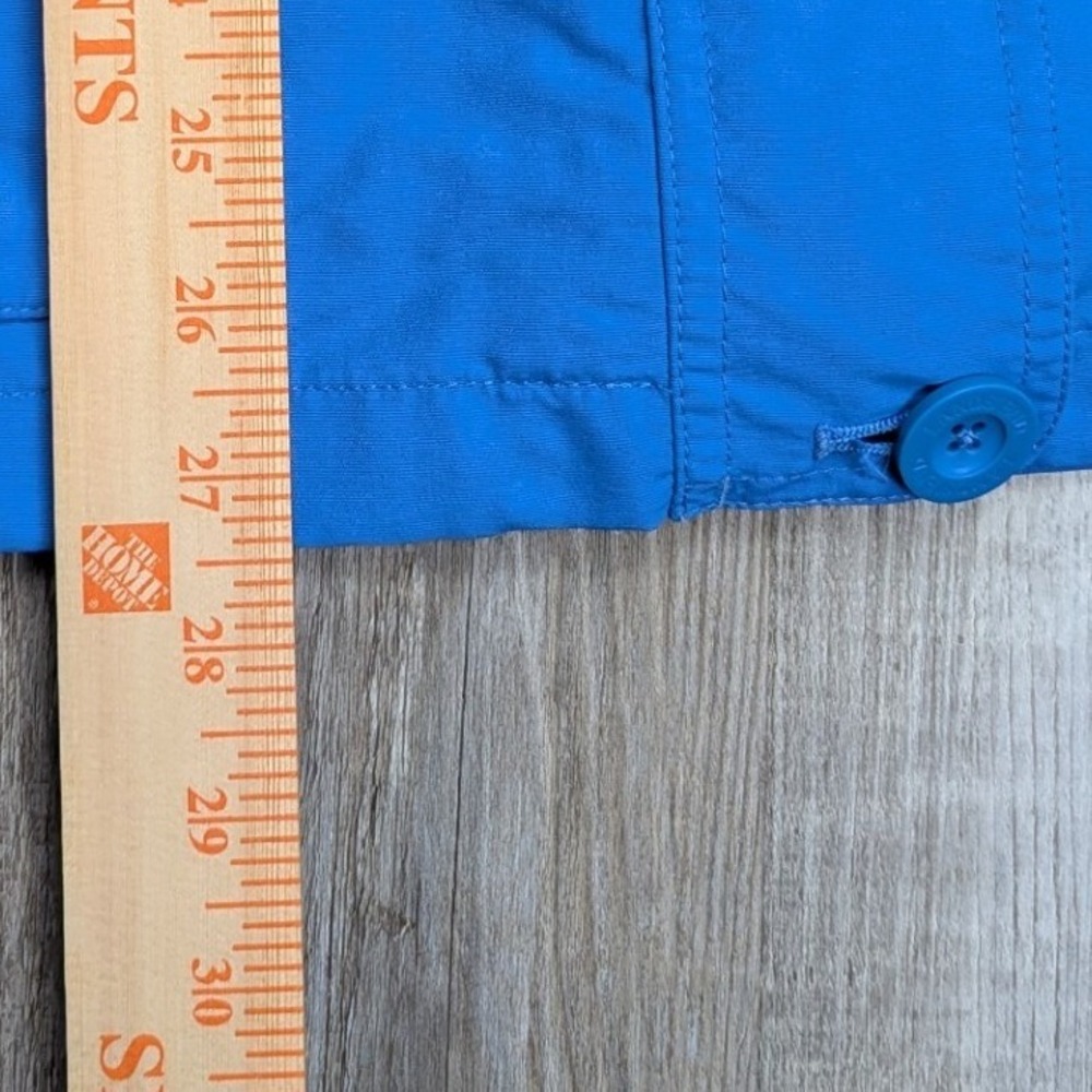 Lands End Blue Lightweight Utility Jacket Women's Medium Zip Snap Front Pockets - Picture 9 of 9